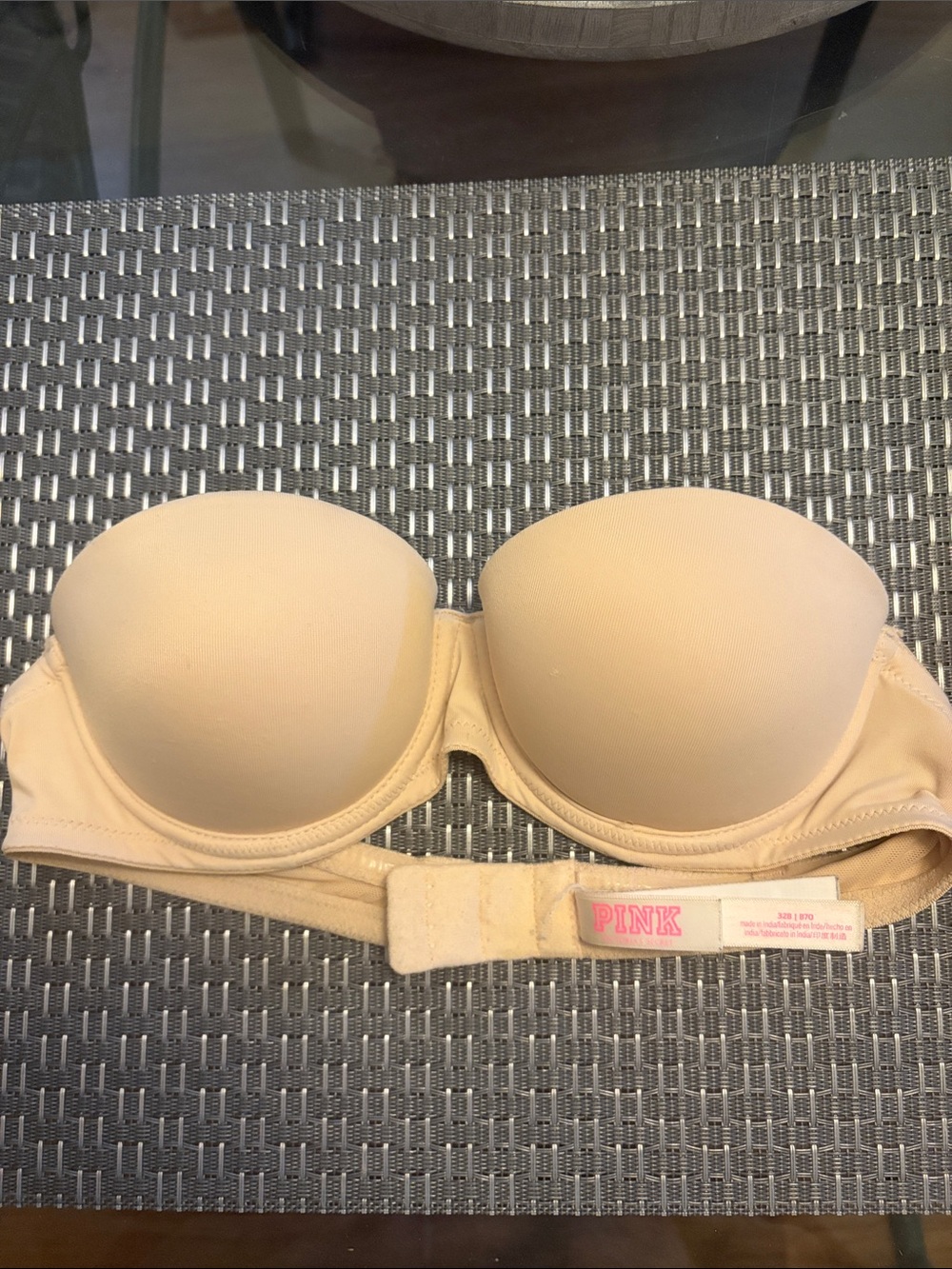 PINK Victoria's Secret Strapless Light Nude Bandeau Bra